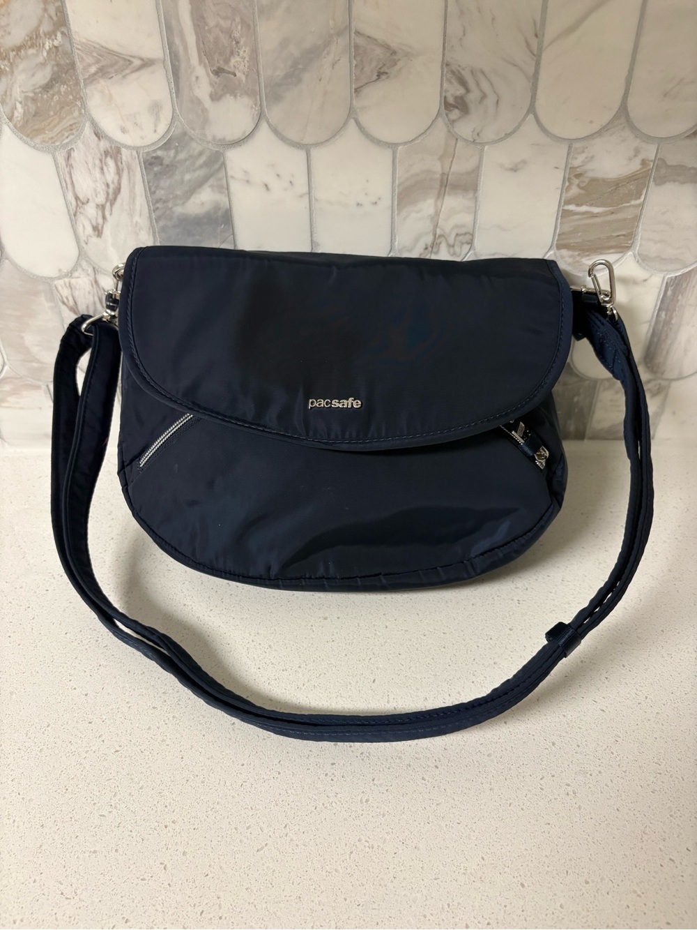 Pacsafe Stylesafe Anti-Theft Crossbody Bag Navy Blue Travel Purse